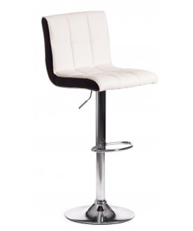 Барный стул Barber mod. KY711D хром / белый / черный