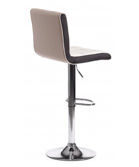 Барный стул Barber mod. KY711D хром / белый / черный