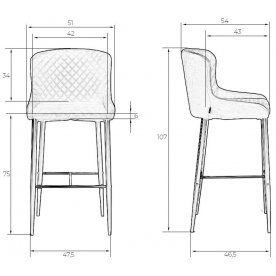 Барный стул 8297-LML Christian'75