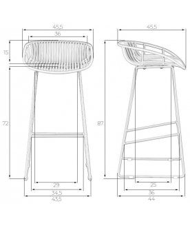 Барный стул Frank черный