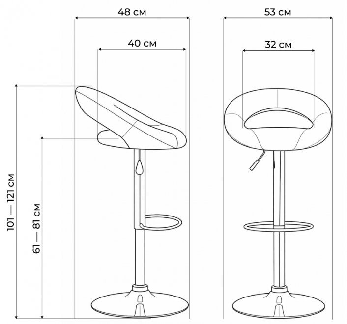Барный стул Young NEW, черный NP