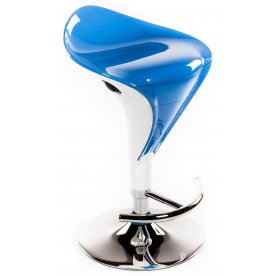 Барный стул Mario бело-синий
