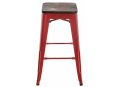 Барный стул Tolix Bar wood CColl T-2103B-26 red / brown walnut