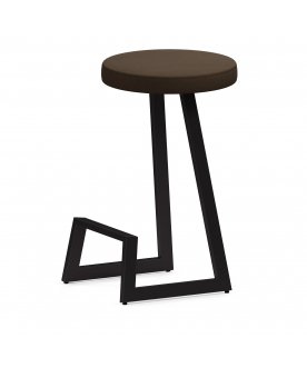 Барный стул Корс-65 софт ткань brauni/черный