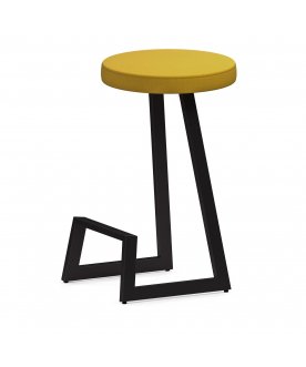 Барный стул Корс-65 софт ткань brauni/черный