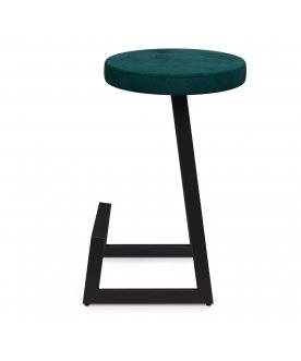 Барный стул Корс-65 софт ткань velur azure/черный