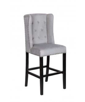 Дизайнерский барный стул Skipton Grey Velvet
