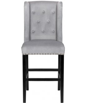 Дизайнерский барный стул Skipton Grey Velvet