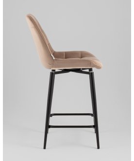 Стул барный Флекс с поворотным механизмом велюр капучино