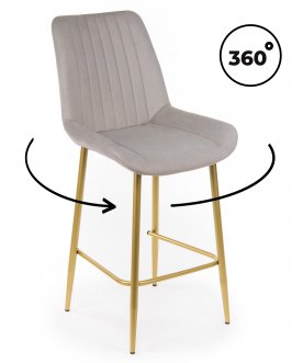 Полубарный стул Седа латте (zd 290) / золотой
