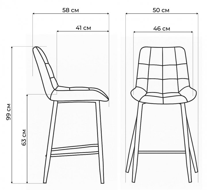 Полубарный стул Стронг зеленый (hl 56) / черный каркас
