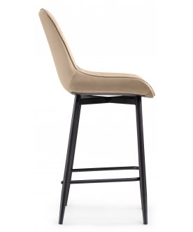 Стул барный Вейв бежевый (hl 67) / черный каркас