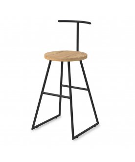 Барный стул Сканди-65 хард teakwood/черный