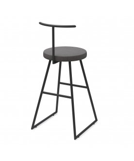 Барный стул Сканди-65 софт ткань grey lunar/черный
