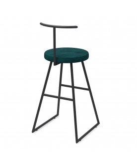 Барный стул Сканди-65 софт ткань velur azure/черный