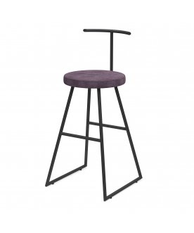 Барный стул Сканди-65 софт ткань velur grey/черный