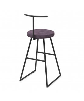 Барный стул Сканди-65 софт ткань velur grey/черный
