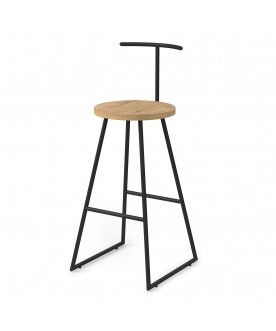 Стул барный Сканди-75 хард teakwood/черный