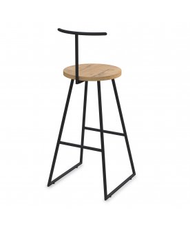 Стул барный Сканди-75 хард teakwood/черный