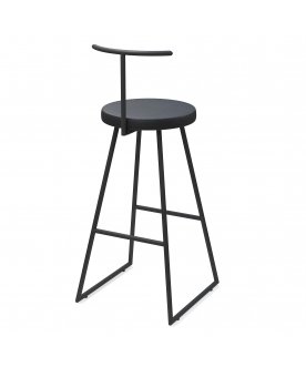 Стул барный Сканди-75 софт экокожа/черный