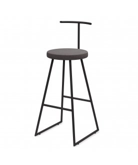 Барный стул Сканди-75 софт ткань grey lunar/черный