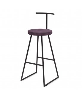 Стул барный Сканди-75 софт ткань velur grey/черный