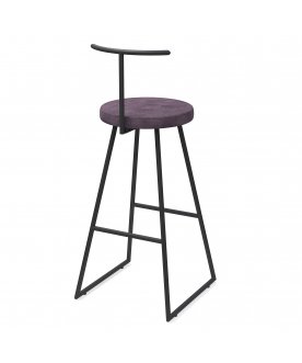 Стул барный Сканди-75 софт ткань velur grey/черный