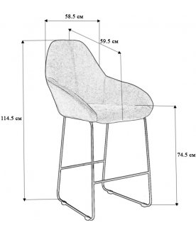Стул на металлокаркасе Kent