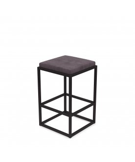 Барный стул Верм-75 velur grey/черный