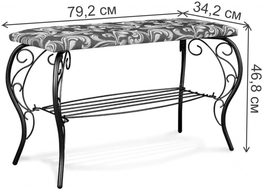 Банкетка Грация 685 черный / катерина