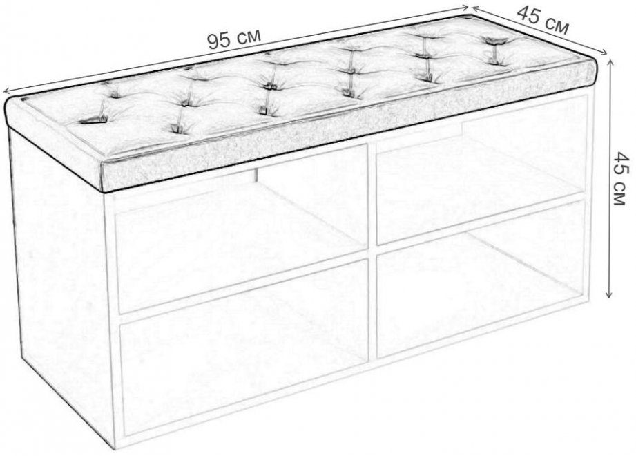 Банкетка HD 950 белый / HD 950 bella 10