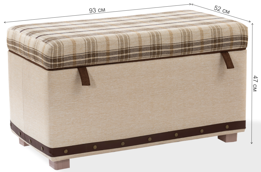 Банкетка детская Plaid коричневая