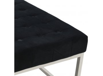 Банкетка Alex черная / серебристая