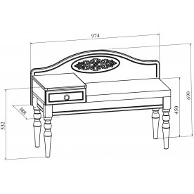 Банкетка Ассоль плюс АС-41 левая