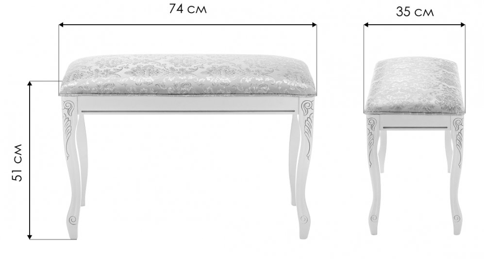 Банкетка Валентино орех / шоколад