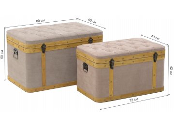 Банкетка Philomena серый / бежевый