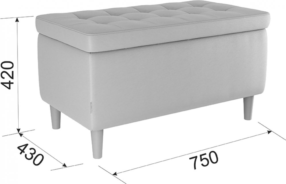 Пуф Чарли шоколад экокожа