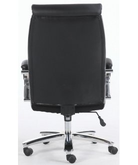 Офисное кресло Advance EX-575 хром / экокожа черное