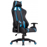 голубая экокожа / черный