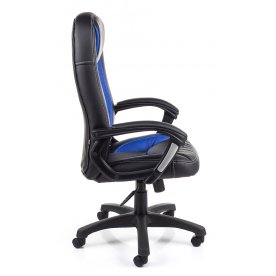 Компьютерное кресло «Бриндиси» (Brindisi ST) черное / синее с черной крестовиной