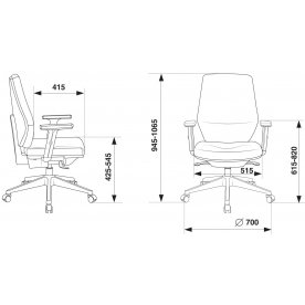 Компьютерное кресло Бюрократ CH-545 / 1D