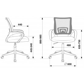 Компьютерное кресло Бюрократ CH-695NLT