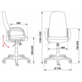 Компьютерное кресло Бюрократ CH-808AXSN
