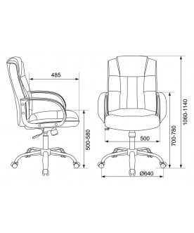 Компьютерное кресло Бюрократ T-800N black