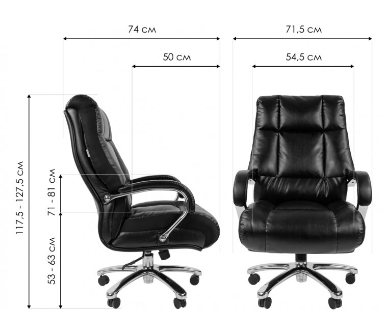 Компьютерное кресло Chairman 405 кожа черное