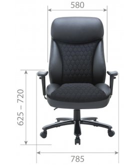 Офисное кресло Chairman CH414 экокожа / ткань черный