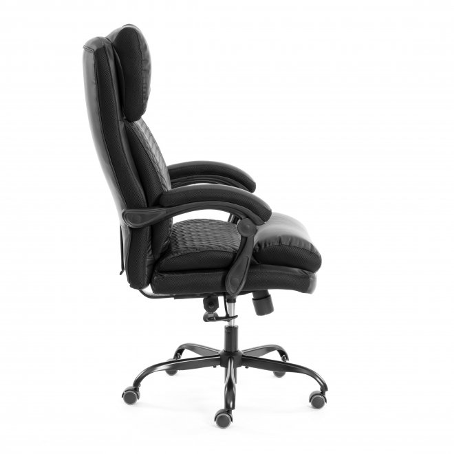 Компьютерное кресло Chief metalBL черный стеганный
