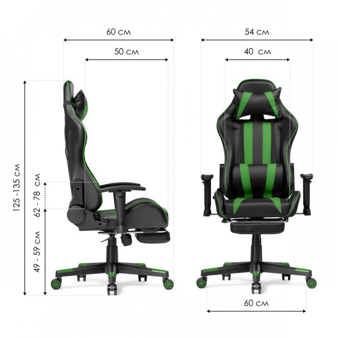 Компьютерное кресло Corvet black / green
