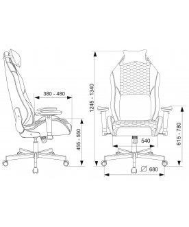 Игровое компьютерное кресло Knight Neon черное / желтое / соты