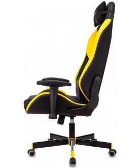 Игровое компьютерное кресло Knight Neon черное / желтое / соты